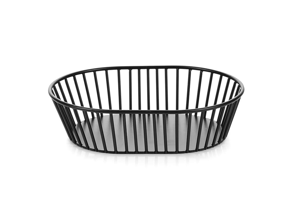 Cesta de pan Baja 20,5x15,5 cm Metal negro Inspirado por