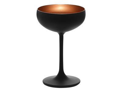 Copa de champán con vidrio negro/bronce 23cl - 147x90mm