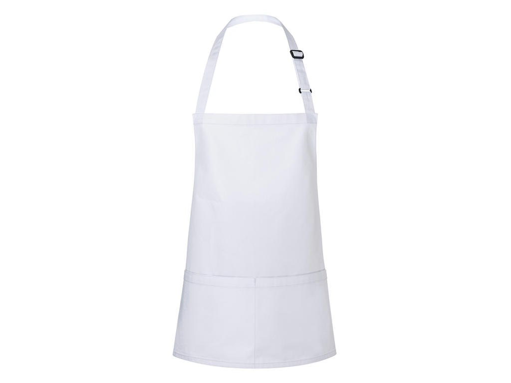 Delantal con bolsillos Blanco 75x60 cm