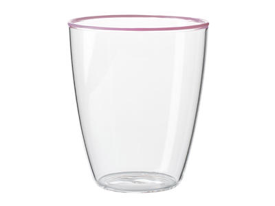 Vaso 29 cl Vida en Color Borde Rosa