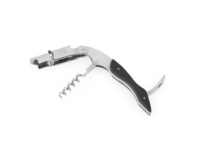 Sacacorchos camarero madera negra con cuchillo BOJ
