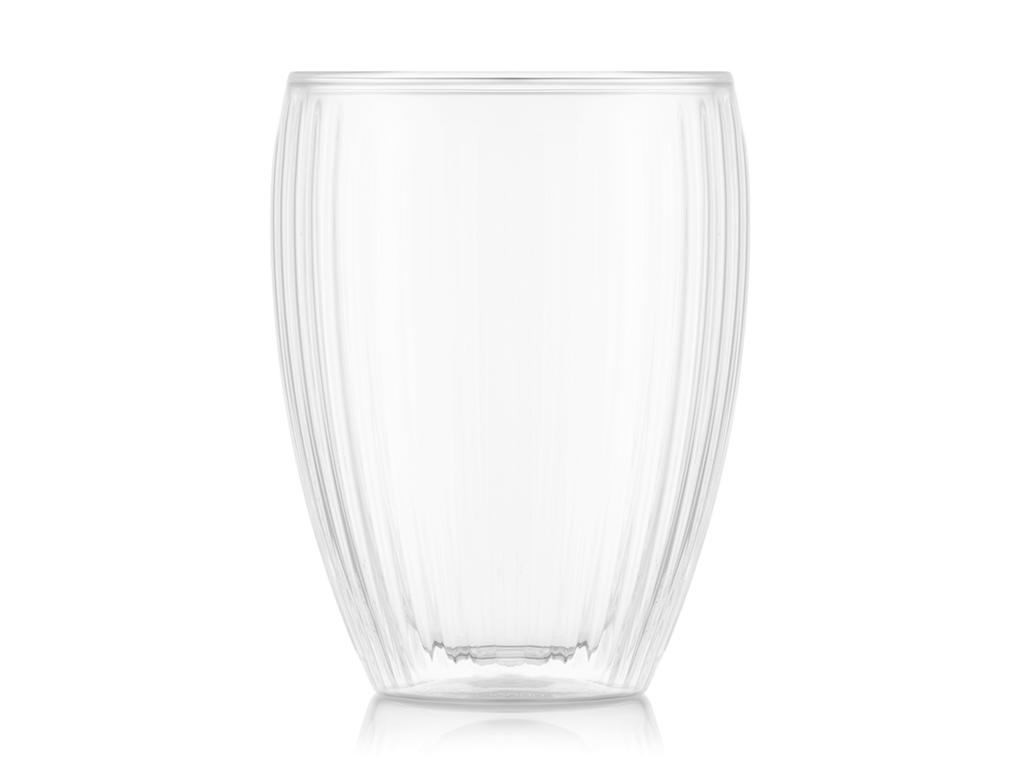 Vaso 32 cl de doble pared estriado 2 piezas Bod