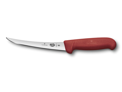 Deshuesador, 15 cm, Victorinox Fibrox, rojo, delgado, con curva