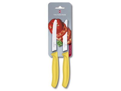 Cuchillos para tomate, 11 cm, pack de 2, Victorinox, amarillo