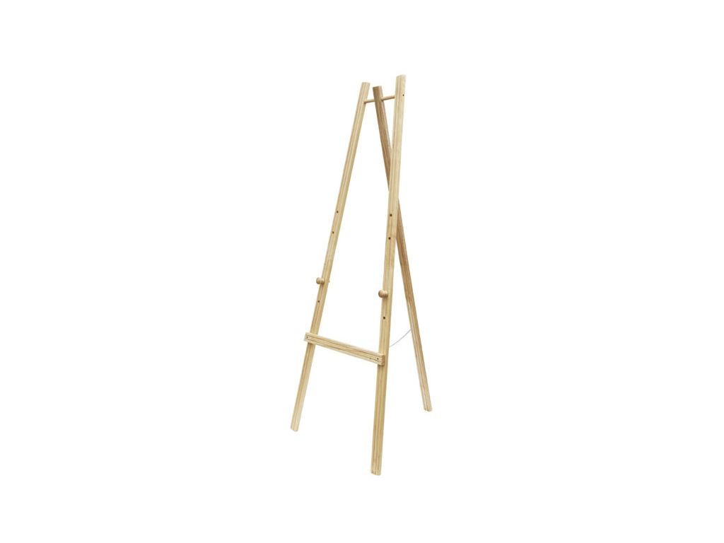 Caballete para pizarra 165 cm madera clara 4 pos