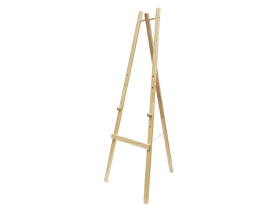 Caballete para pizarra 165 cm madera clara 4 pos