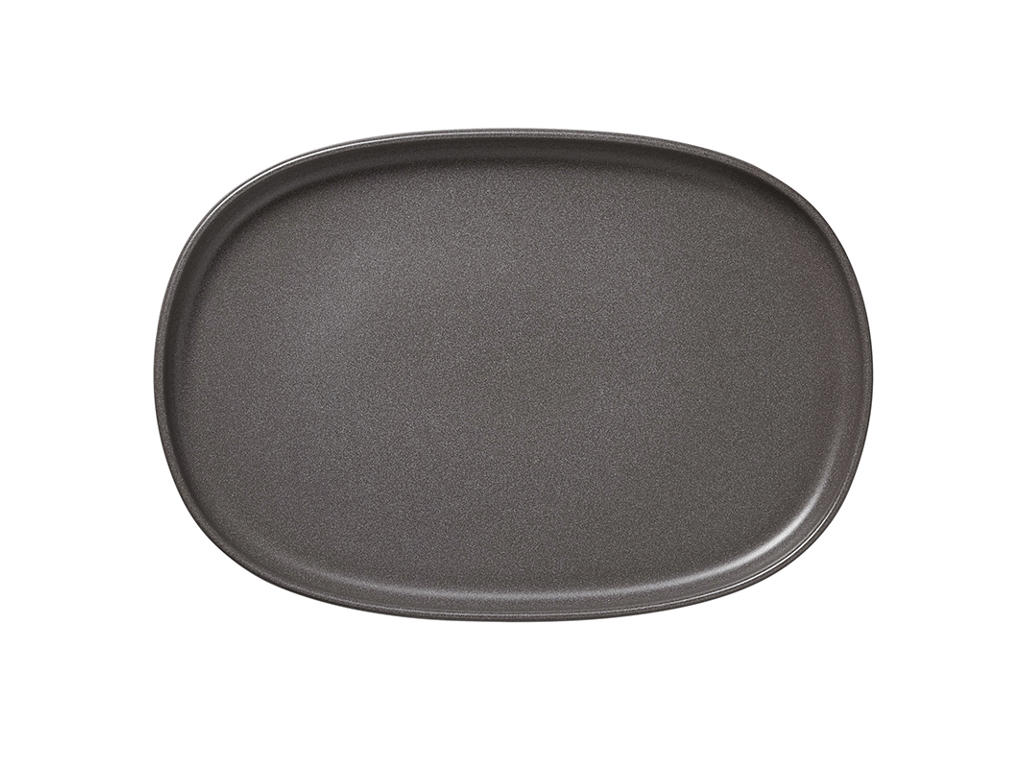 Bandeja de cerámica gris 33x23cm