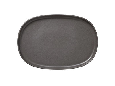 Bandeja de cerámica gris 33x23cm