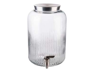 Dispensador de bebida 7 ltr. con grifo en vidrio