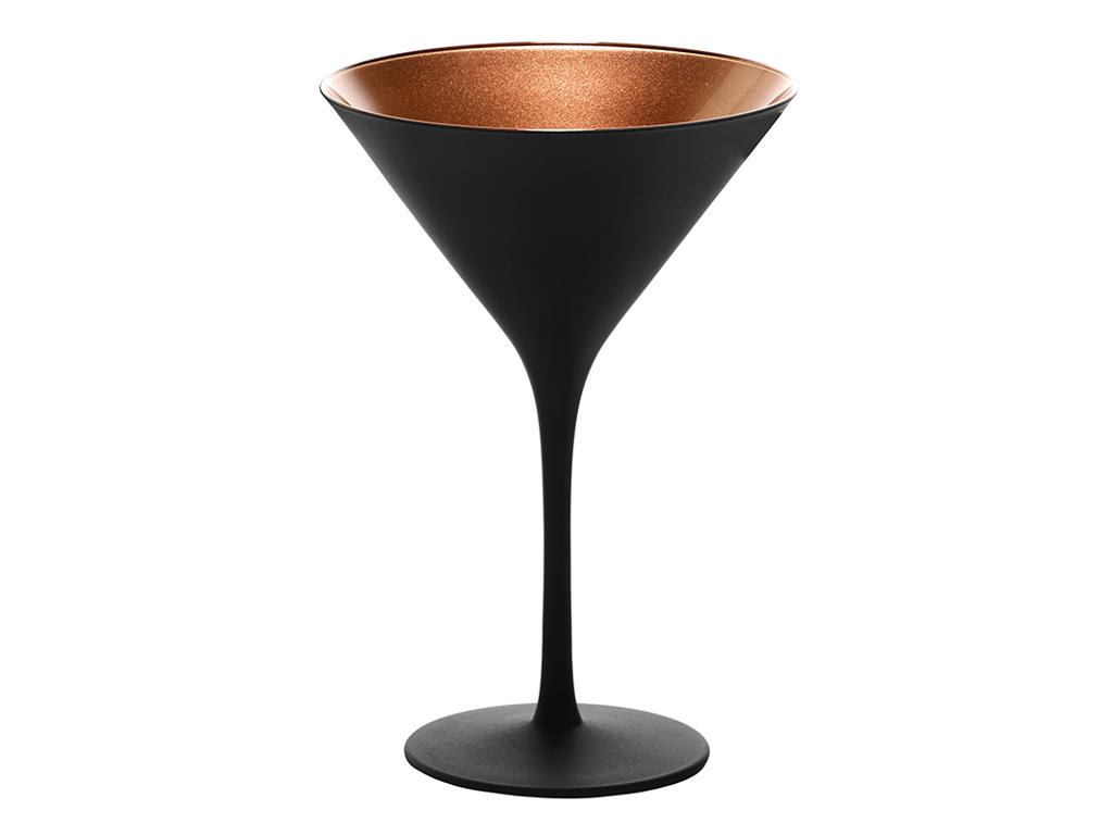 Copa de cóctel con vidrio negro/bronce 24cl - 172x116mm
