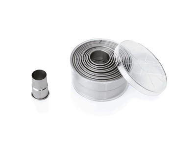 Juego de cortadores lisos 12 pcs 2,7-10,4 cm