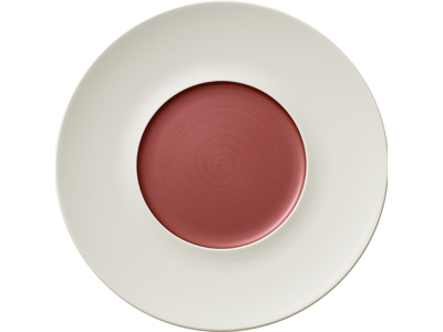 Plato Brillo de Cobre Blanco/Cobre  290 mm - Borde ancho