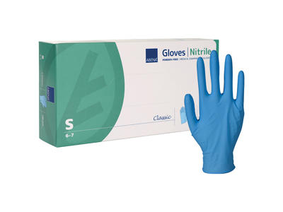 Guante desechable Nitrilo azul S 100 pcs