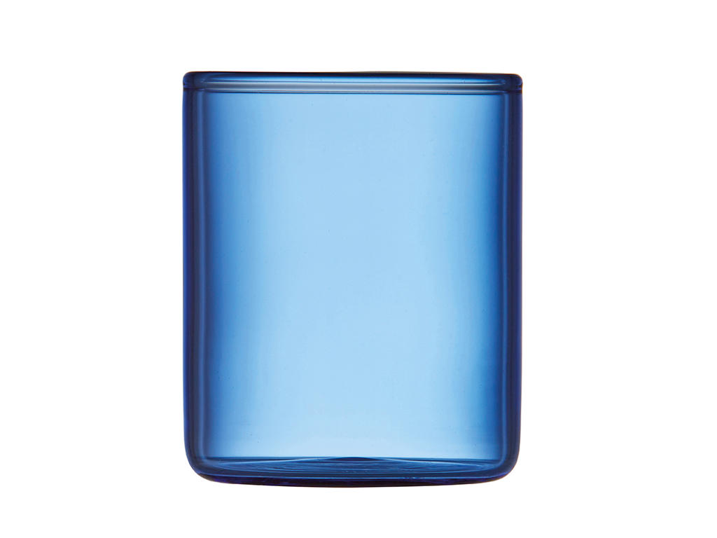 Vaso de chupito de vidrio Torino 6 cl 2 uds. Azul