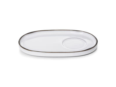 Plato Oval 18x11 cm Blanco Caractere