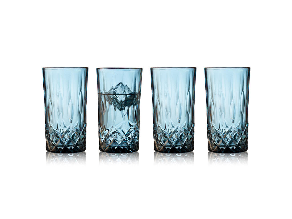 Vaso Highball Sorrento 38 cl 4 uds. Azul