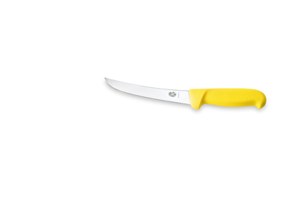 Deshuesador, 15 cm, Victorinox Fibrox, amarillo, con curva