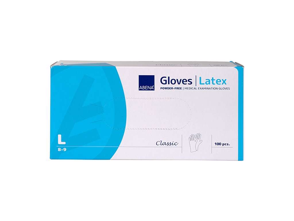 Guante de látex blanco sin polvo - 100 pcs
