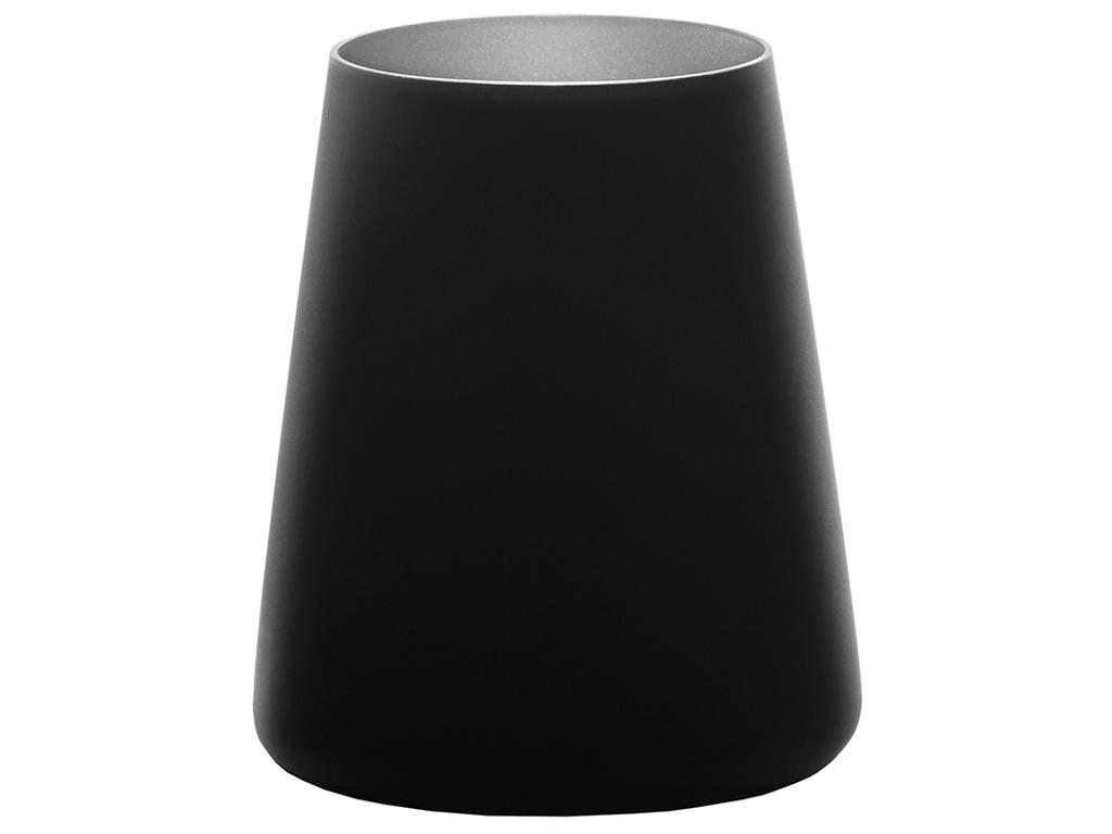 Vaso con vidrio negro/plata 38cl - 101x62mm