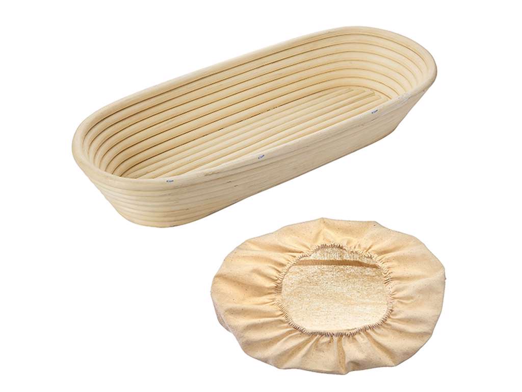 Cesta elevadora oval 39,5x15,4cm con tela