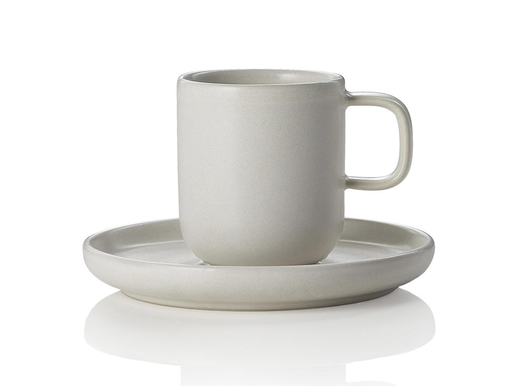 Taza de espresso de cerámica blanca 90ml - 55x55x65mm
