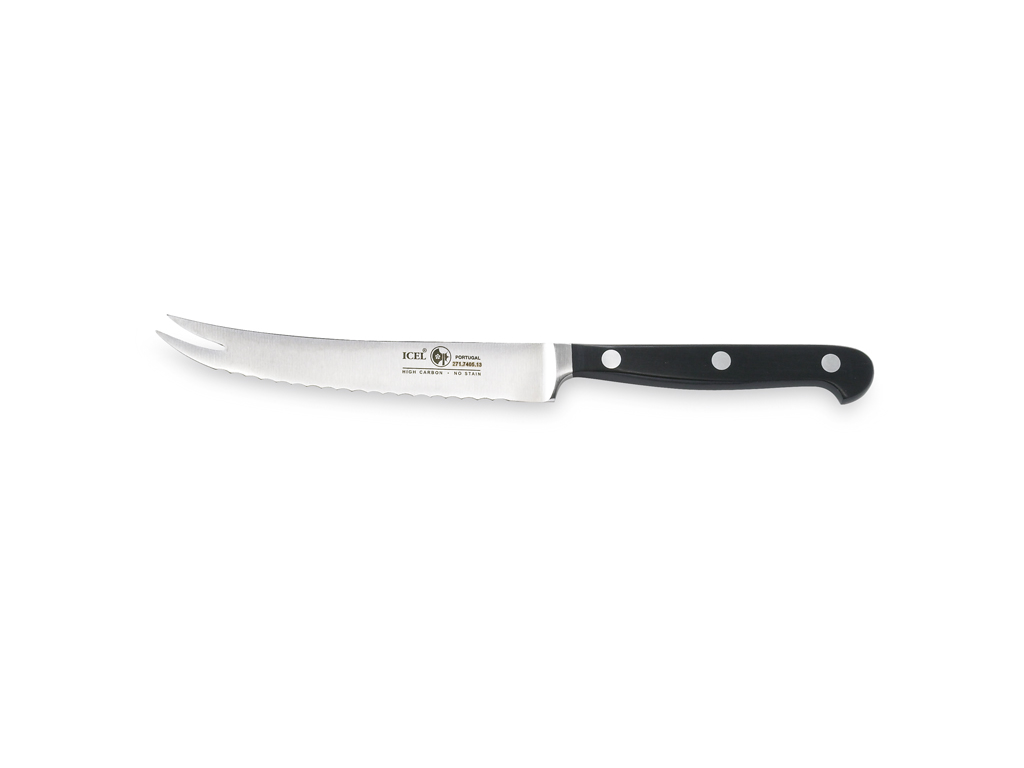 Cuchillo para tomates - Acero forjado - Negro - 130mm