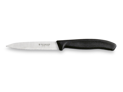 Cuchillo de hierbas, 10 cm, Victorinox, con hoja ondulada