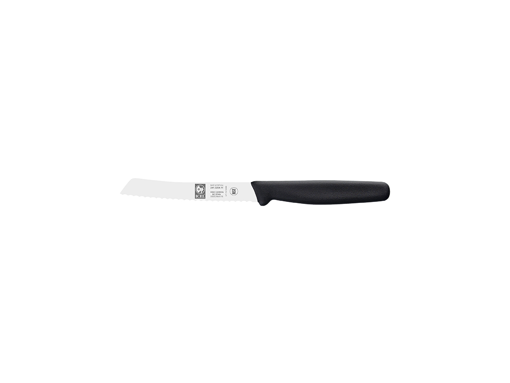 Cuchillo para tomates - Acero inoxidable - Negro - 11cm