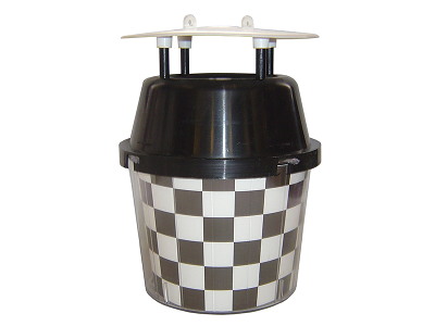 Trampa de embudo - Plástico - Negro/Blanco - 1xFeromona - 1xPlaca adhesiva