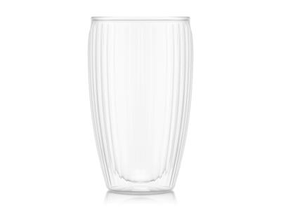 Vaso 45 cl de doble pared estriado 2 piezas Bod