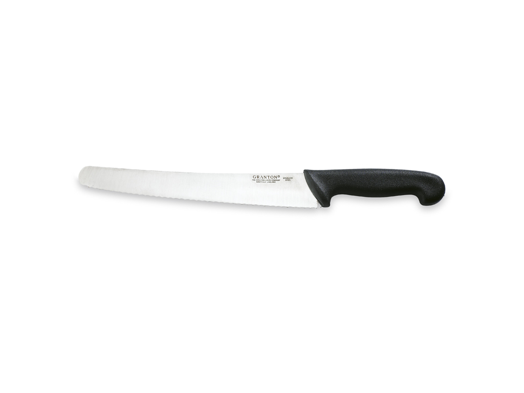 Cuchillo universal, 25 cm, Granton, Negro