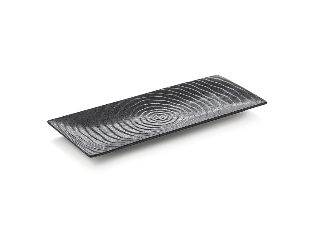 Plato de porcelana negro 420x180x20mm