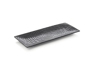 Plato de porcelana negro 420x180x20mm
