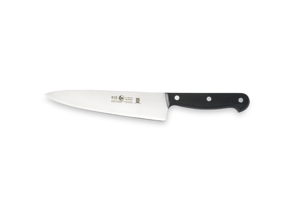 Cuchillo de cocina - Acero inoxidable - Negro - 180mm - 56HRC