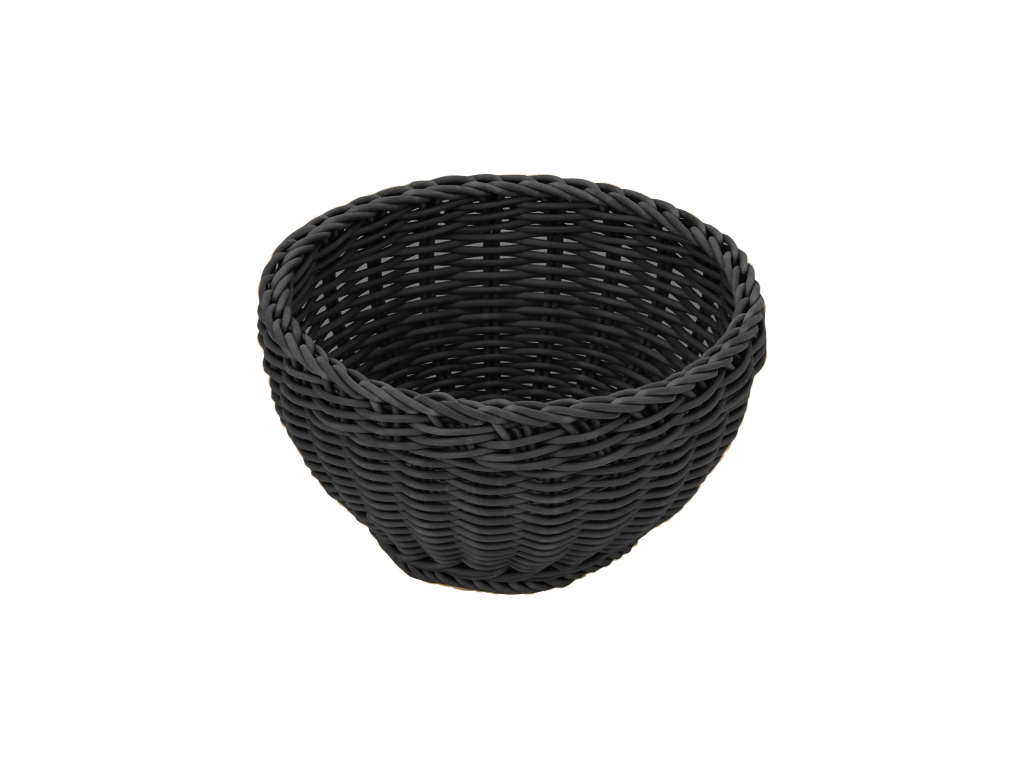 Cesta de pan tazón 16x8 cm, Negro