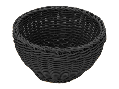 Cesta de pan tazón 16x8 cm, Negro