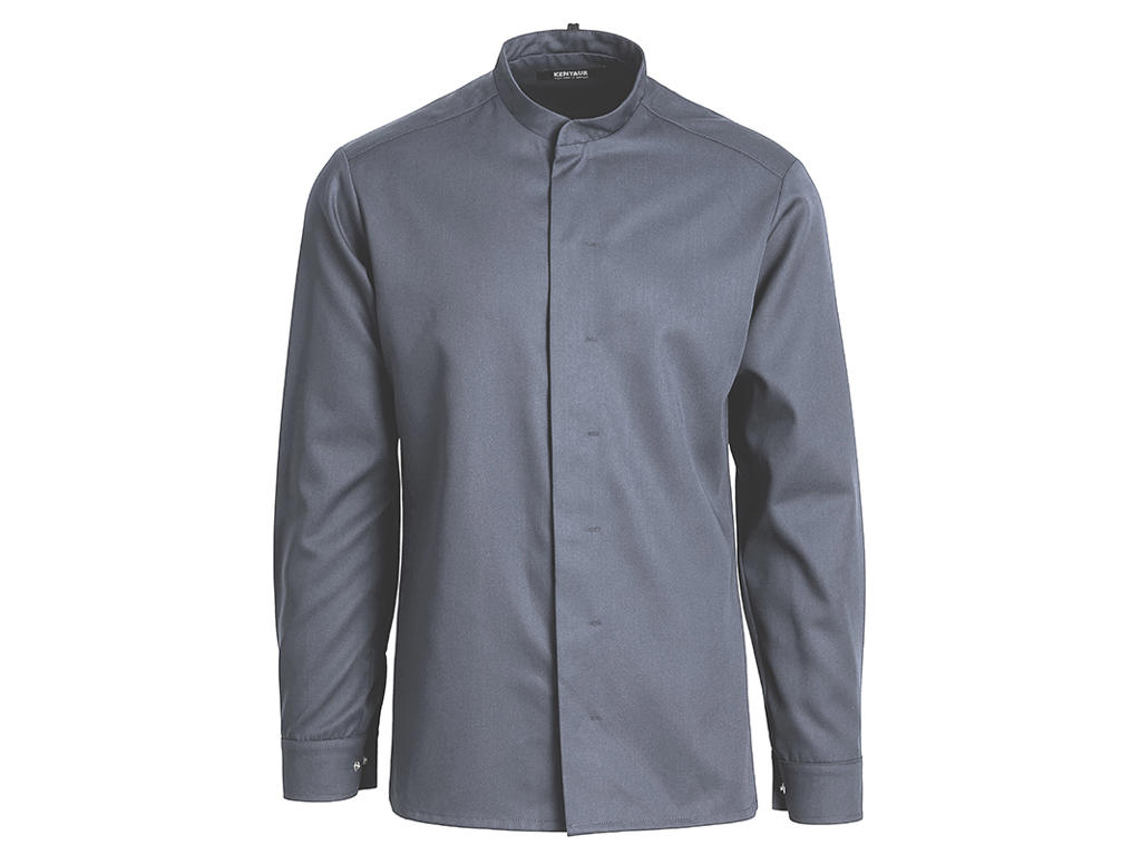 Kentauer Tencel Camisa de Cocina Gris