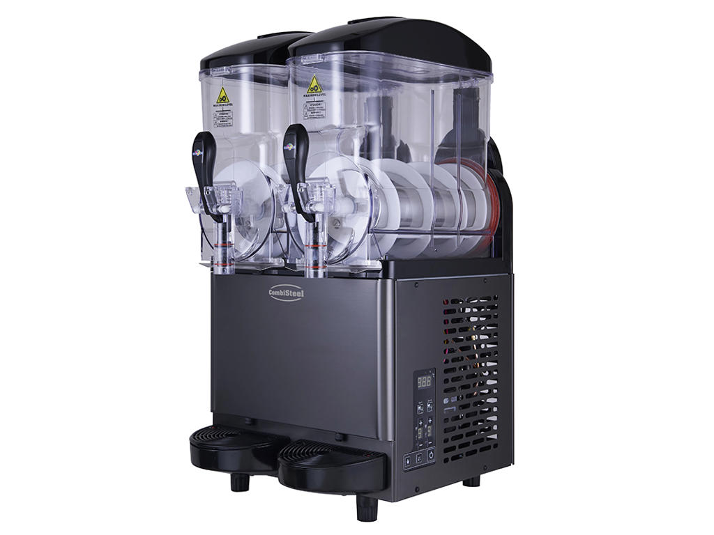 Combisteel máquina de hielo raspado 2x12 L en negro