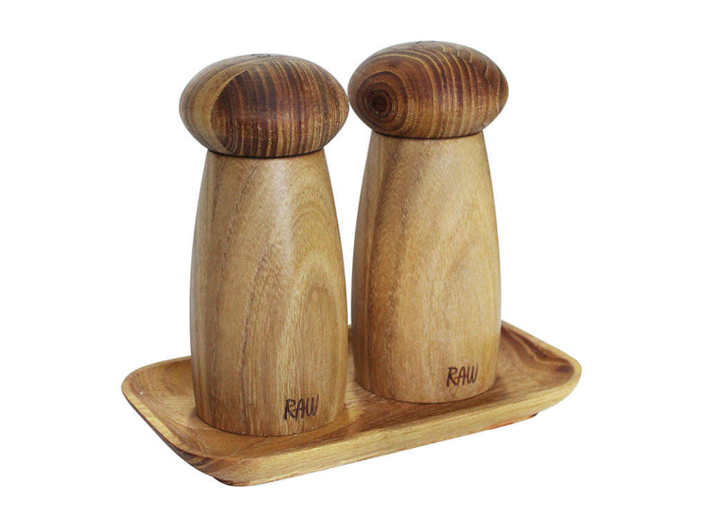 RAW Juego de Molinillos con Bandeja 13,4x6 cm