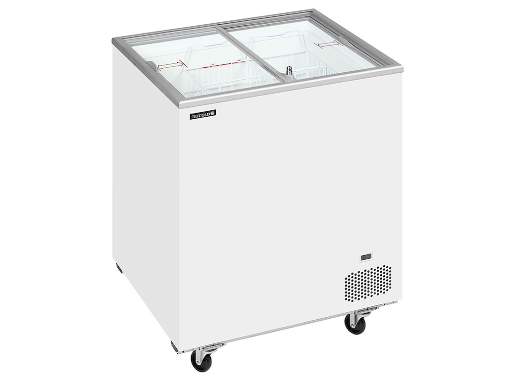 Congelador de mostrador 277 ltr Blanco c/con ruedas