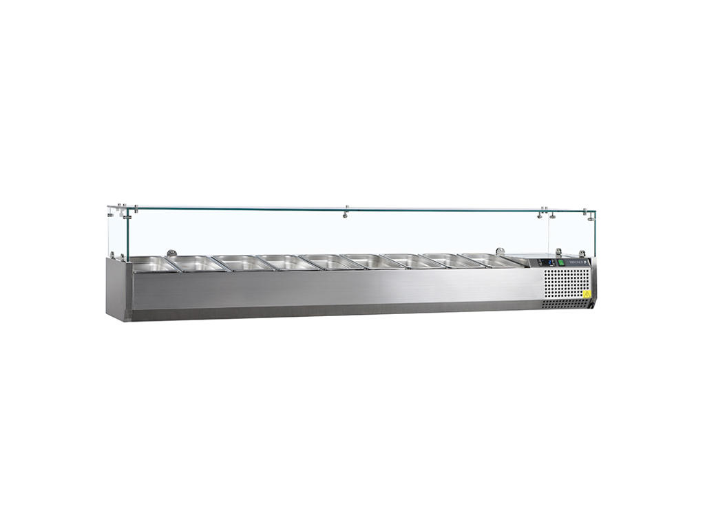 Ensamble de refrigeración GN1/3 x9 RF tapa de vidrio
