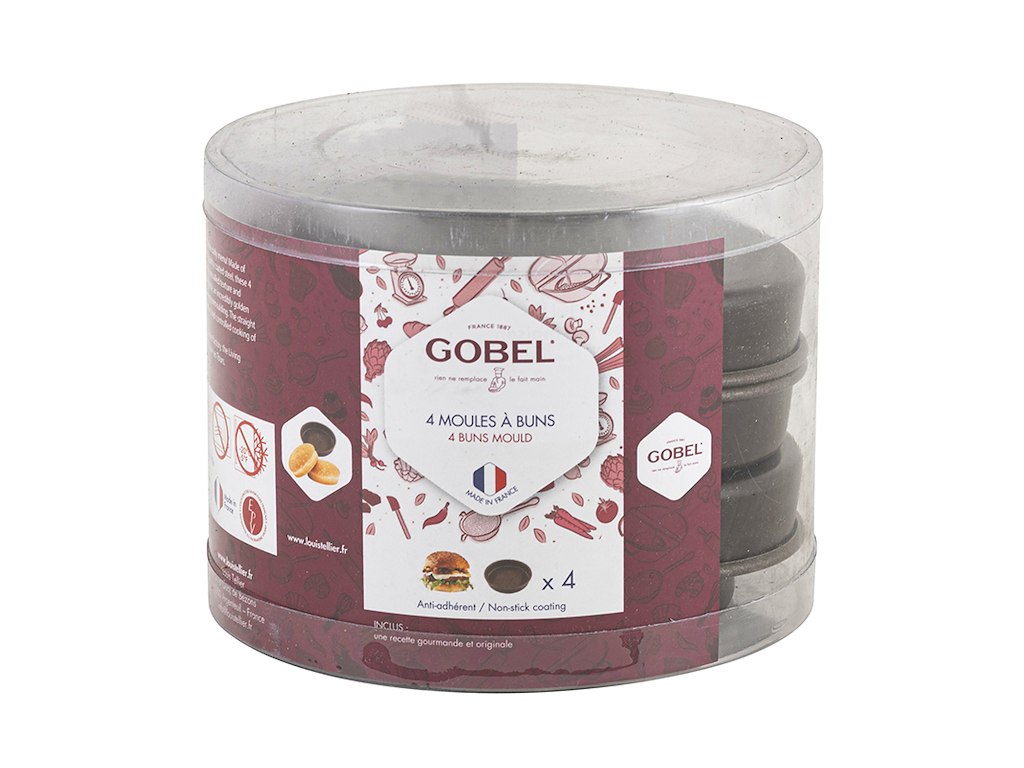 Molde para pan 4 pcs  12cm p/Bollos de hamburguesa