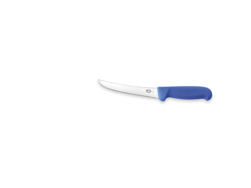 Deshuesador, 15 cm, Victorinox Fibrox, azul, con curva