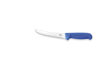 Deshuesador, 15 cm, Victorinox Fibrox, azul, con curva