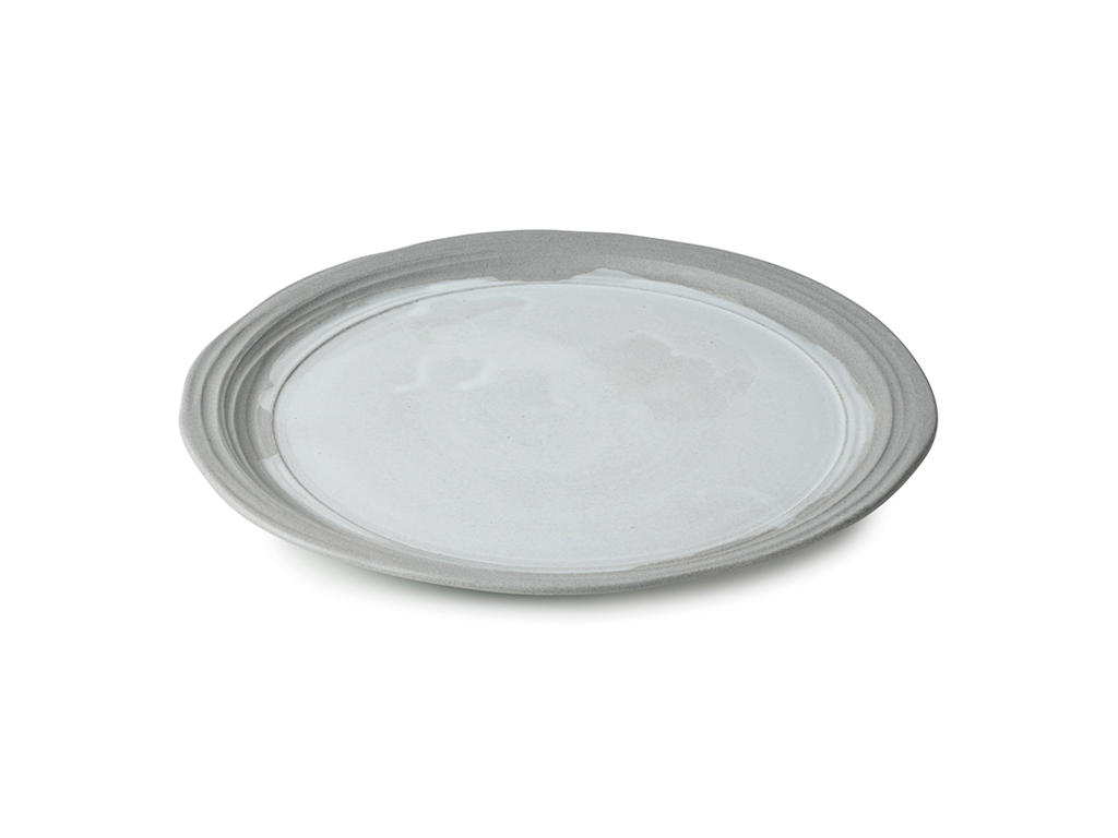 No.W Plato de cena  28 cm Blanco/Gris