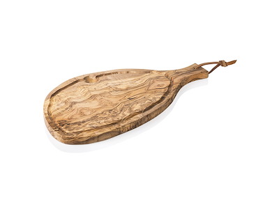 Tabla de cortar de olivo 50x23x2cm con asa