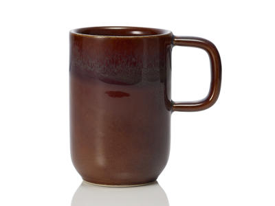 Taza de cerámica marrón 370ml - 110x75x75mm