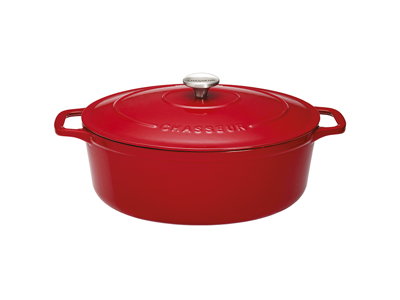 Cacerola Chasseur 31x26 mm oval roja