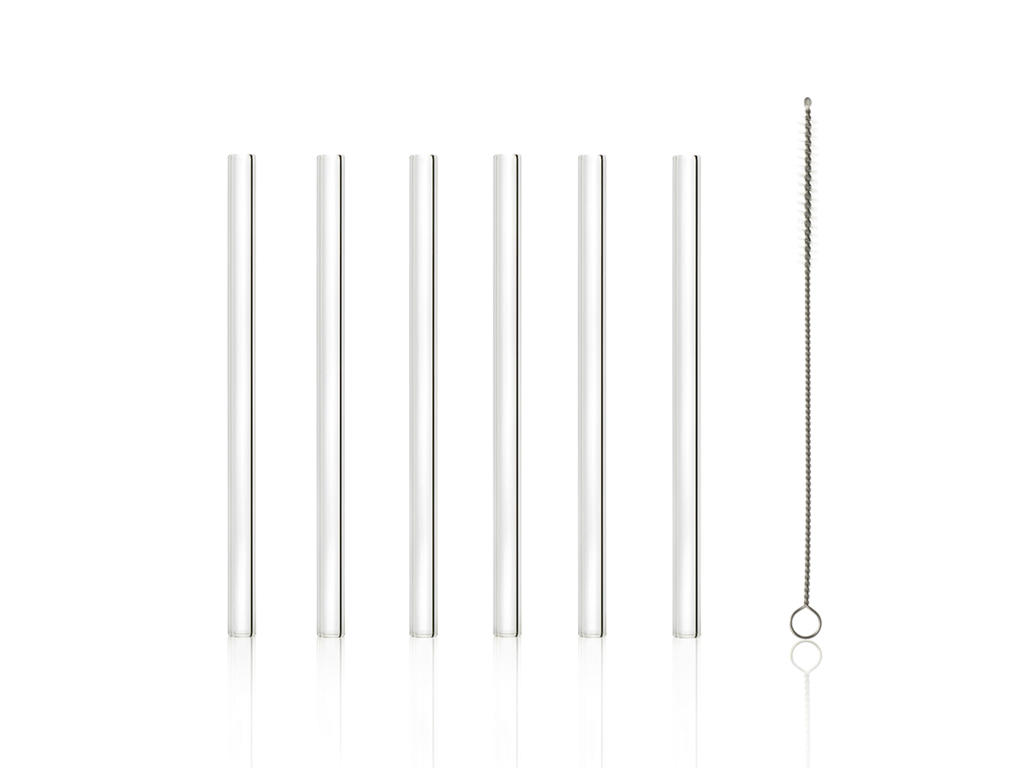 Popotes - Vidrio - Transparente - 15cm - 9mm