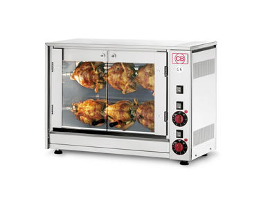 Asador de pollos 2 espetos 6 pollos el